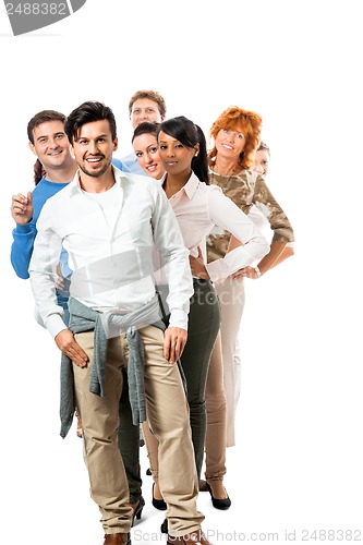 Image of business team diversity happy isolated