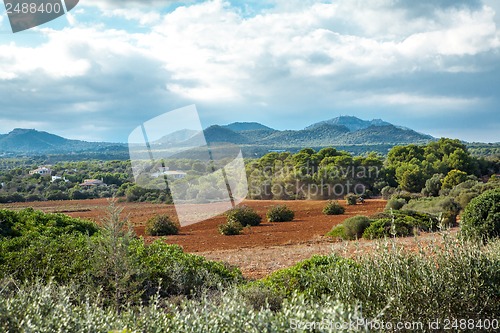 Image of beautiful landscape mountain view mediterranean spain