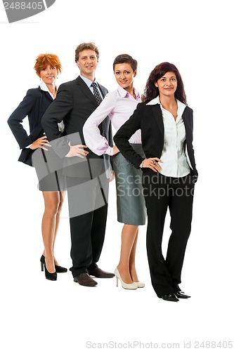 Image of business team diversity happy isolated