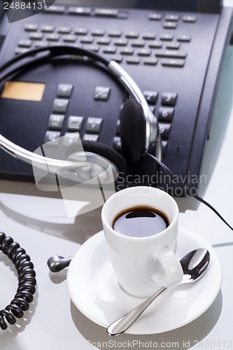 Image of have a break in office coffe on desk business lifestyle