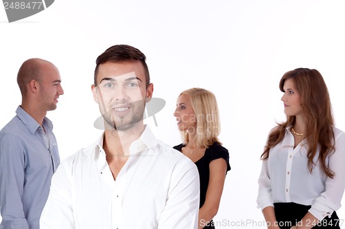 Image of business team diversity happy isolated