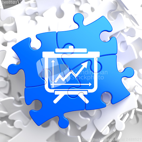 Image of Flipchart Icon on Blue Puzzle.