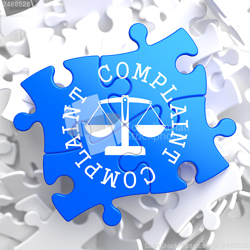 Image of Complaint Concept on Blue Puzzle.