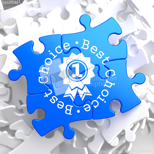 Image of Best Choice Concept on Blue Puzzle.