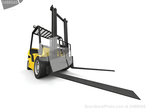 Image of Modern yellow forklift