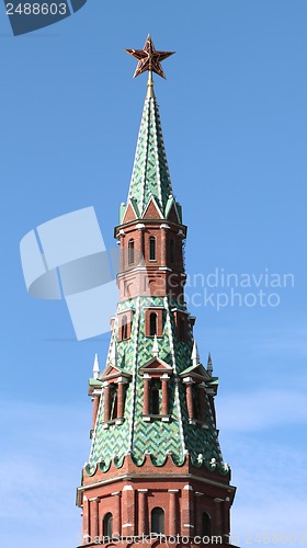 Image of Moscow Kremlin tower with red star