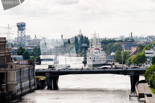 Image of View on museum of World Ocean in Kaliningrad