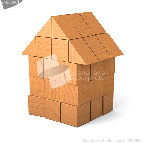 Image of Toy house made of cubes