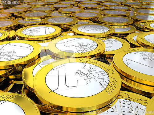 Image of Pile of Euro coins