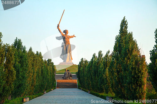 Image of 'The Motherland calls!' monument in Volgograd, Russia