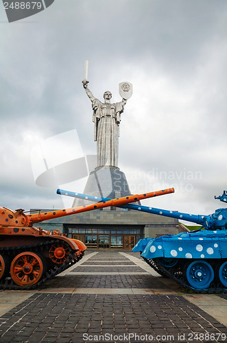 Image of Mother of the Motherland monument in Kiev, Ukraine