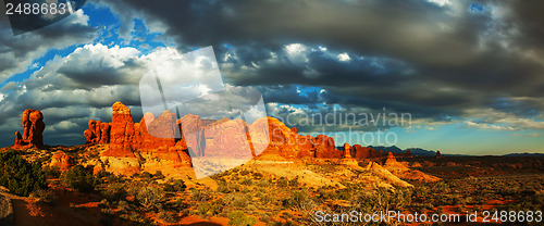 Image of Scenic view at the Arches National Park, Utah, USA