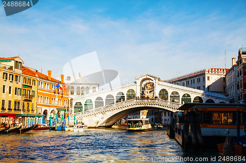 Image of Rialto Bridge (Ponte Di Rialto) in Venice, Italy