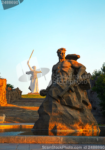 Image of The Motherland calls! monument in Volgograd, Russia