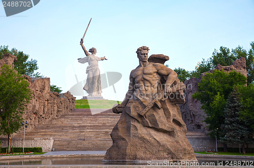 Image of The Motherland calls! monument in Volgograd, Russia
