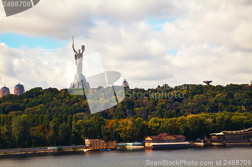 Image of Mother of the Motherland monument in Kiev, Ukraine