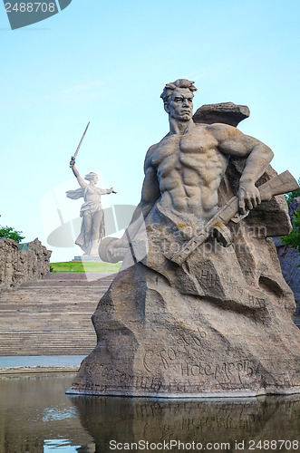 Image of The Motherland calls! monument in Volgograd, Russia