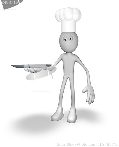 Image of cook and empty plate