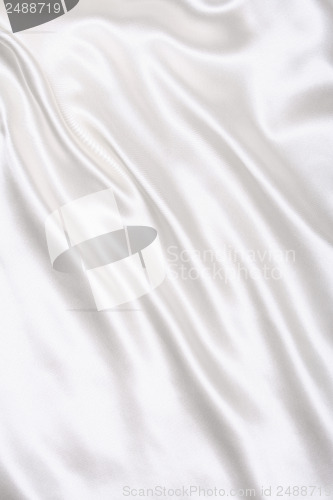 Image of Smooth elegant white silk as wedding background 