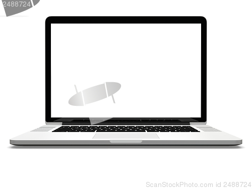 Image of Laptop with white screen