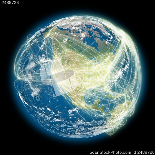 Image of Connected world North America view