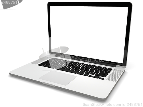 Image of Laptop with white screen