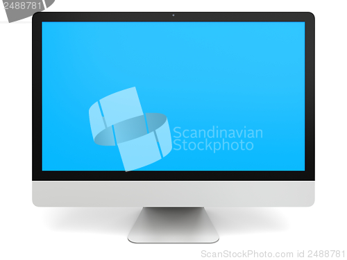 Image of Desktop computer with blue screen
