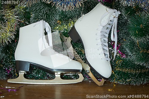 Image of Gift for New year and Christmas - womens skates with beautiful w