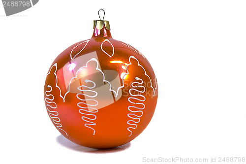 Image of Decorations for Christmas trees - red beautiful balloon.