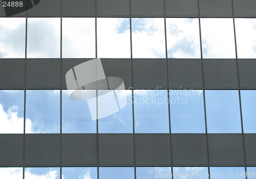 Image of clouds in the windows