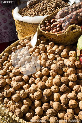 Image of Nuts on a market stall