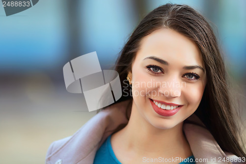 Image of Pretty smiling brunette
