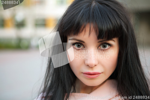Image of Portrait of attractive brunette