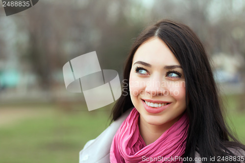 Image of Pretty smiling brunette