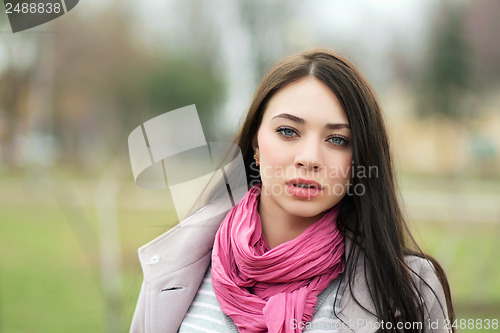 Image of Portrait of young brunette
