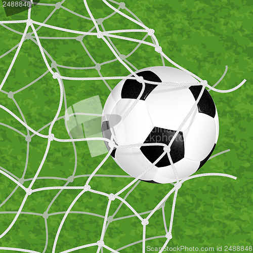 Image of Soccer Ball in Net