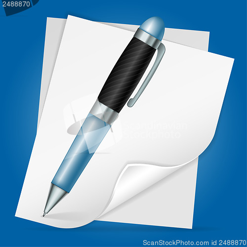 Image of Pen with Sheet Paper