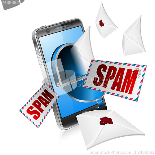 Image of E-Mail with Spam Concept