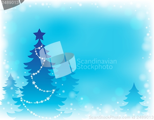 Image of Christmas tree silhouette theme 2