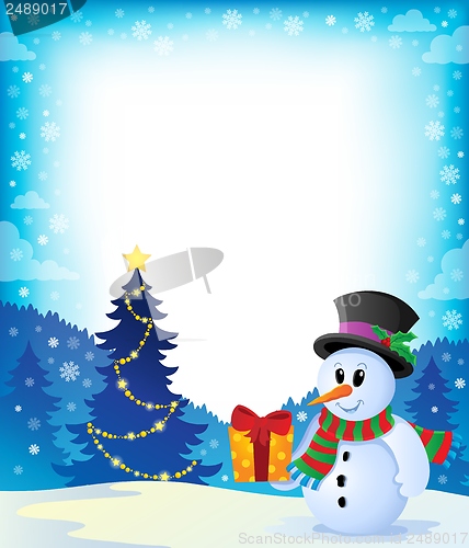Image of Christmas snowman theme image 2