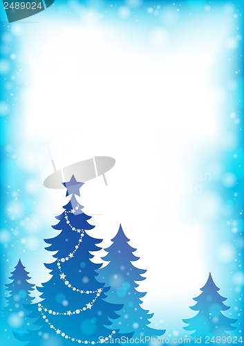 Image of Christmas tree silhouette theme 4