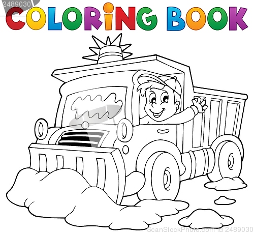 Image of Coloring book snow plough