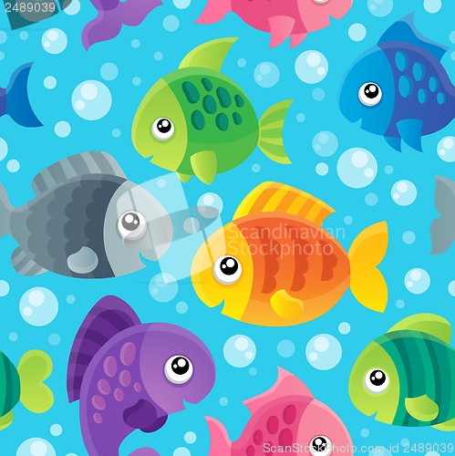 Image of Fish theme seamless background 1