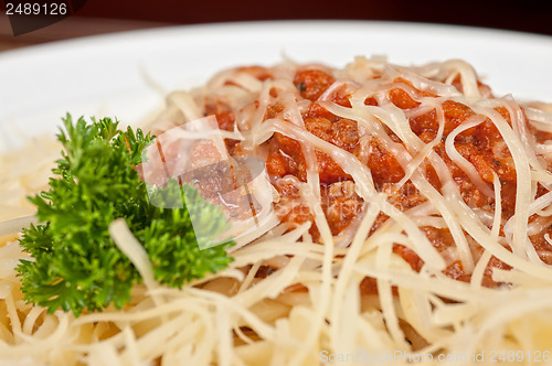 Image of pasta with meat