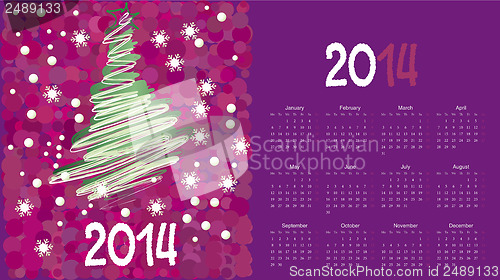 Image of calendar to a new 2014 year