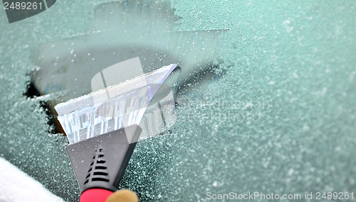 Image of ice scraping