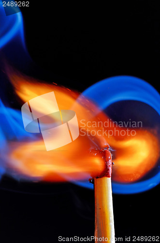 Image of lighting a match on black background