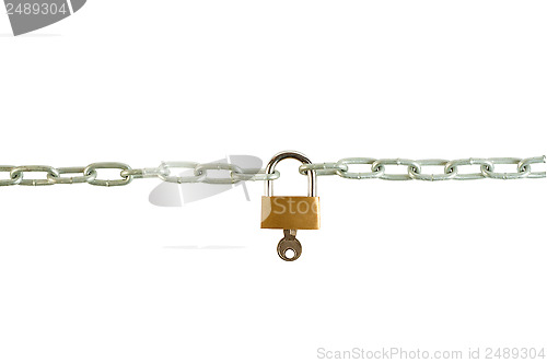 Image of Chain lock with a key