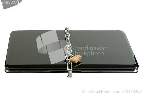 Image of Laptop lock with chains