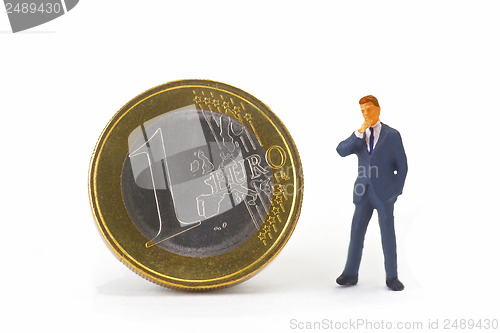 Image of Manager with Euro Coin